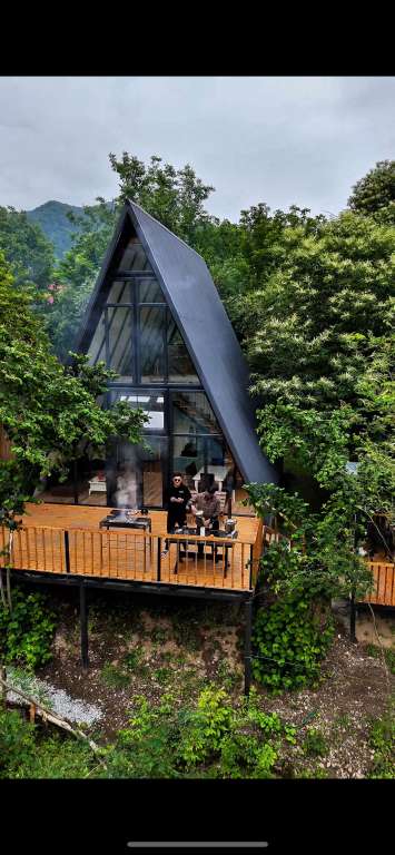 İsmayıllı Qalacıq Valley houses Azərbaycanda günlük kirayə A-Frame 150 AZN-a 2 otaqlı