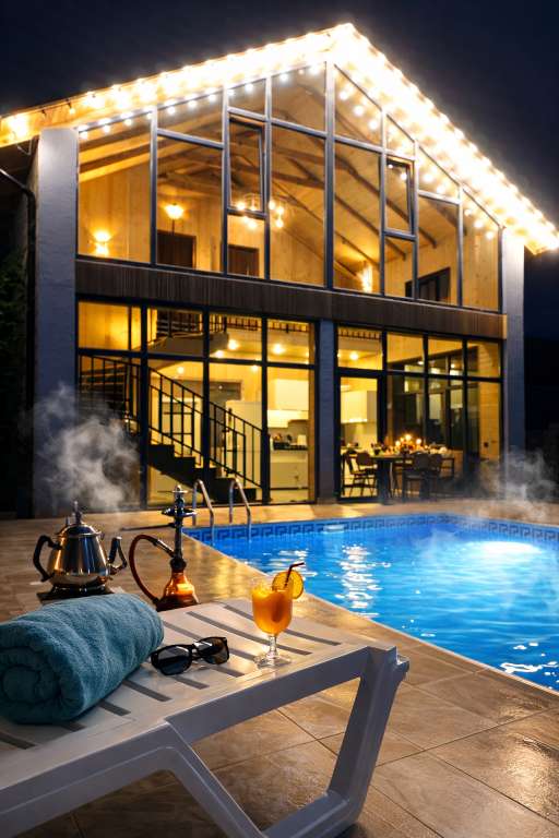 Qəbələ WWXX+QQ Вандам, Азербайджан Azərbaycanda günlük kirayə Həyət evi / Villa 150 AZN-a 5 otaqlı