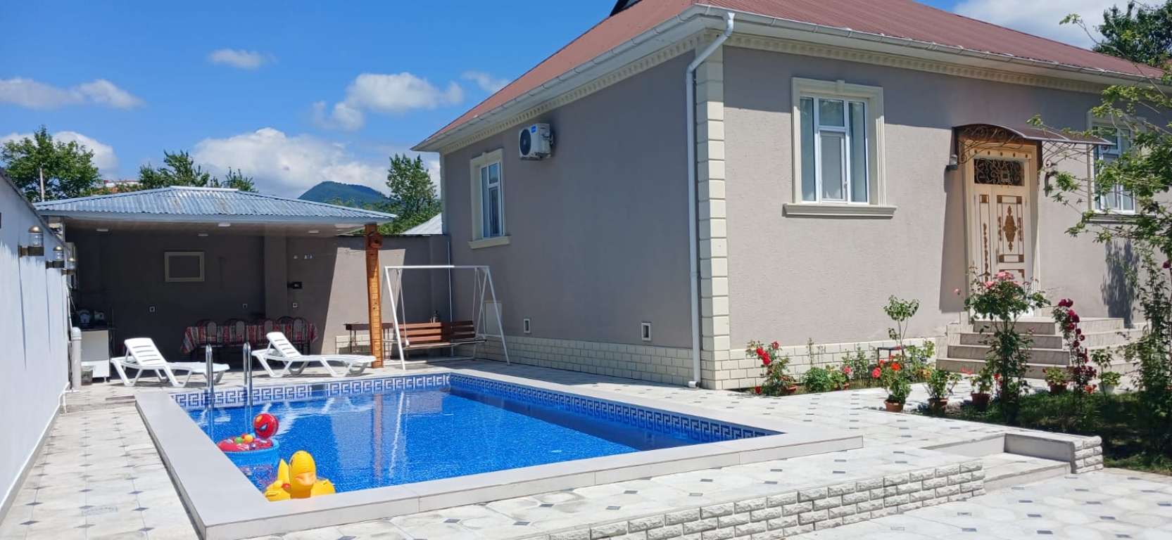 Qəbələ WRH3+55W, Kebele 3630, Azerbaycan günlük kirayə Həyət evi / Villa 200 AZN-a 3 otaqlı