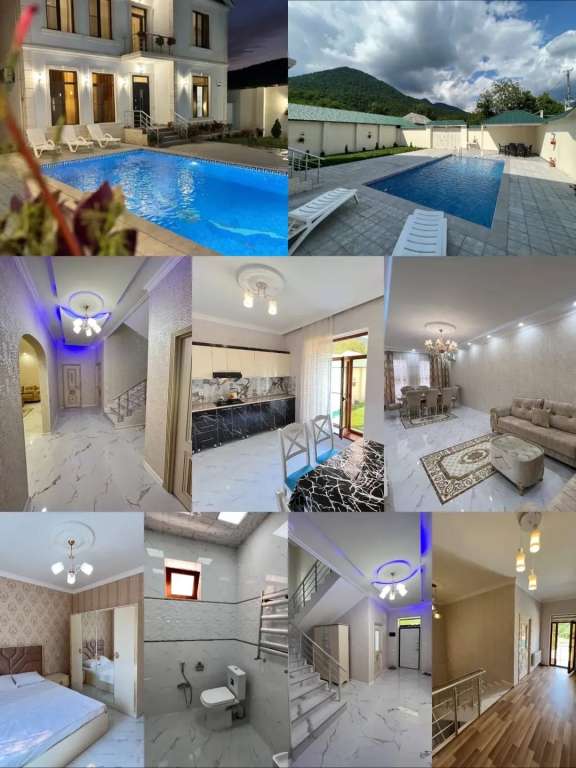 Qəbələ XRVW+32, Kebele, Azerbaycan günlük kirayə Həyət evi / Villa 250 AZN-a 6 otaqlı