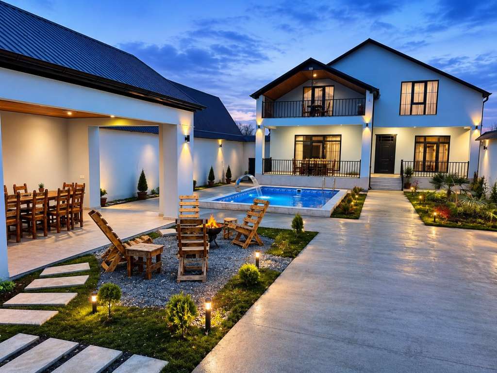 Qəbələ Qəbələ, Azerbaycan Azərbaycanda günlük kirayə Həyət evi / Villa 250 AZN-a 4 otaqlı