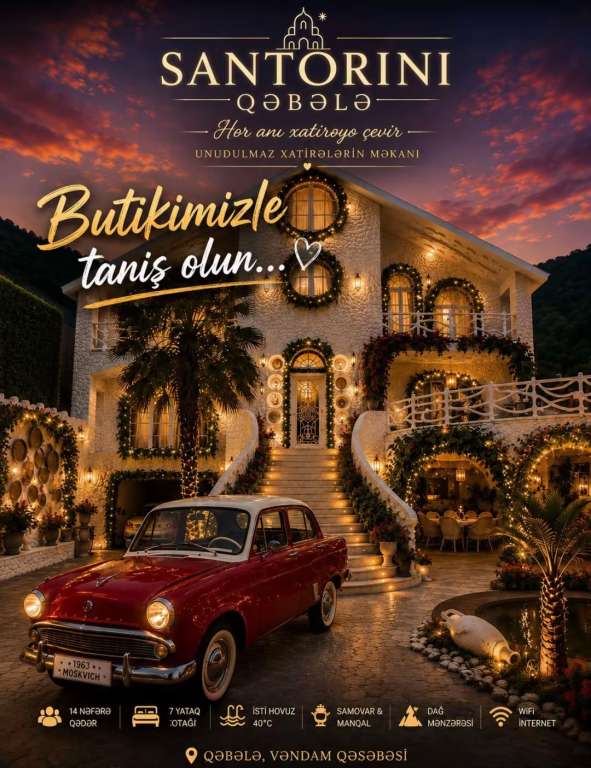 Qəbələ Vəndam günlük kirayə Həyət evi / Villa 350 AZN-a 7 otaqlı